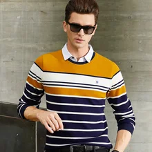 Зона джунглей Мужская брендовая Высококачественная вышитая рубашка Поло мужская рубашка поло с длинными рукавами новые полосатые поло 8815