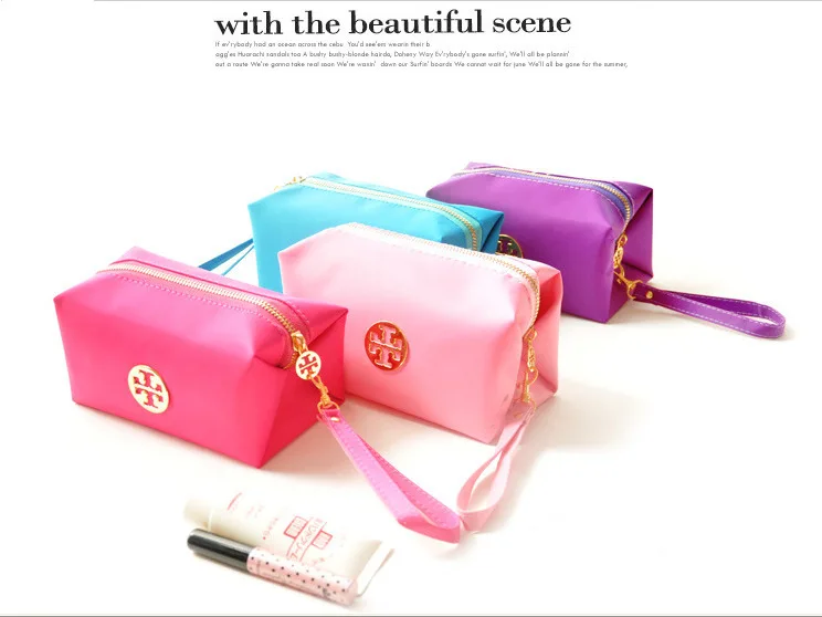 

The new Ms. candy-colored minimalist portable nylon cosmetic bag wash bag Storage bag waterproof A9