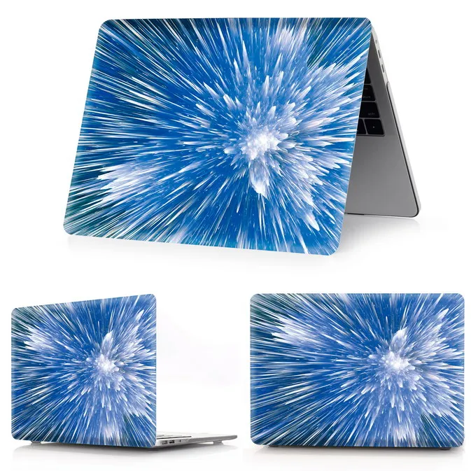 EQHTX цветной чехол с принтом в виде листьев для Apple MacBook Air Pro retina 11 12 13,3 15,4 дюймов Сенсорная панель Air 13 15 дюймов - Цвет: Colorful-Blue