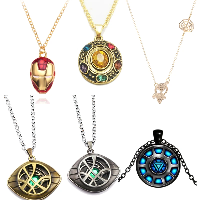 

Marvel Avengers Doctor Strange necklace Infinity war Stones Crystal Eye of Agamotto Necklace fashion Pendant Children kids Gift