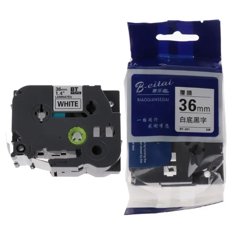 

1Set Black on White Label Tape Compatible for Brother Tape TZ-261 TZe261 36mm High Quality