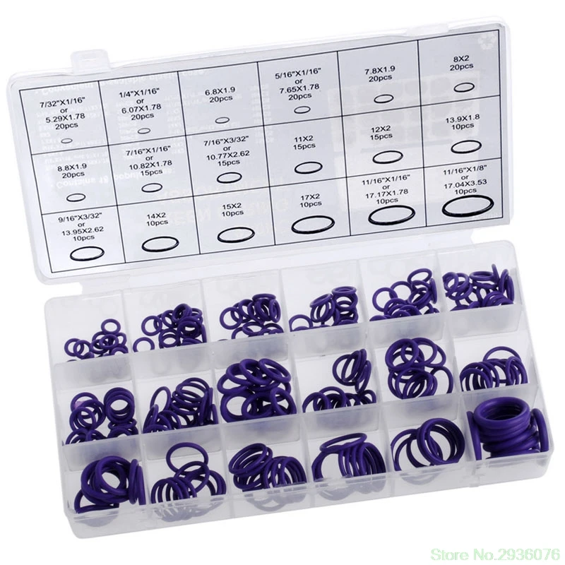 

New 270Pcs HNBR Car Van Air Conditioning Rubber Washer O Ring Seal Assortment Set PL Drop Ship 11