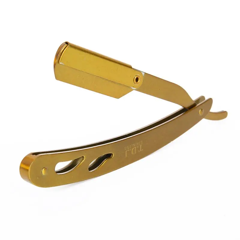 gold straight edge razor