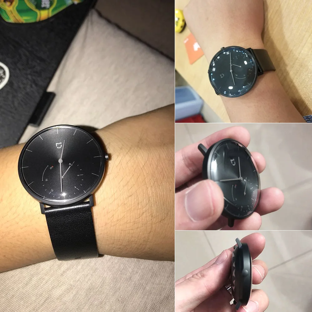 Оригинальные кварцевые часы Xiao mi jia, водонепроницаемые, с двойным циферблатом, с будильником, спортивный датчик, BLE4.0, беспроводное подключение к Smart mi Home APP
