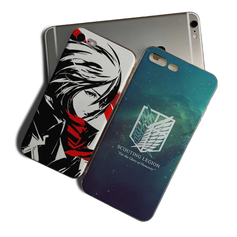 

IMIDO Attack on Titan Mikasa TPU black Phone Case Cover Shell For Iphone 7 8 7PLUS 8PLUS X XS XR XSMAX 5 5S 6 6S 6PLUS 6S PLUS