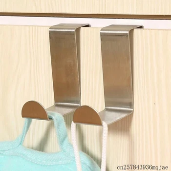 

200pcs Door Clothes Hook Hangers Command Hook Rack Hanging Coat Hooks Stainless Steel