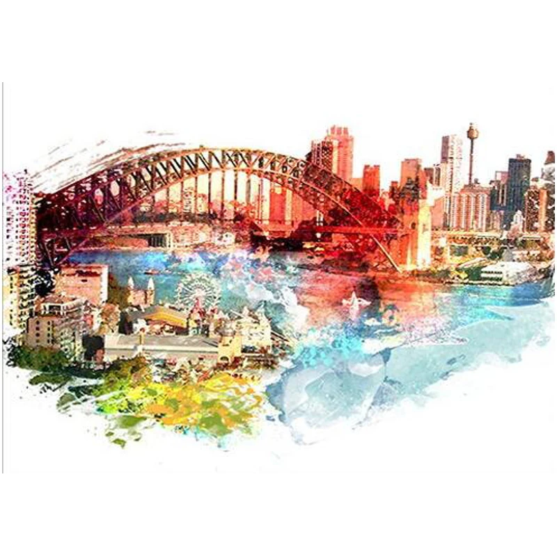 DIY Diamond embroidery Melbourne Watercolor 5d diamond painting full