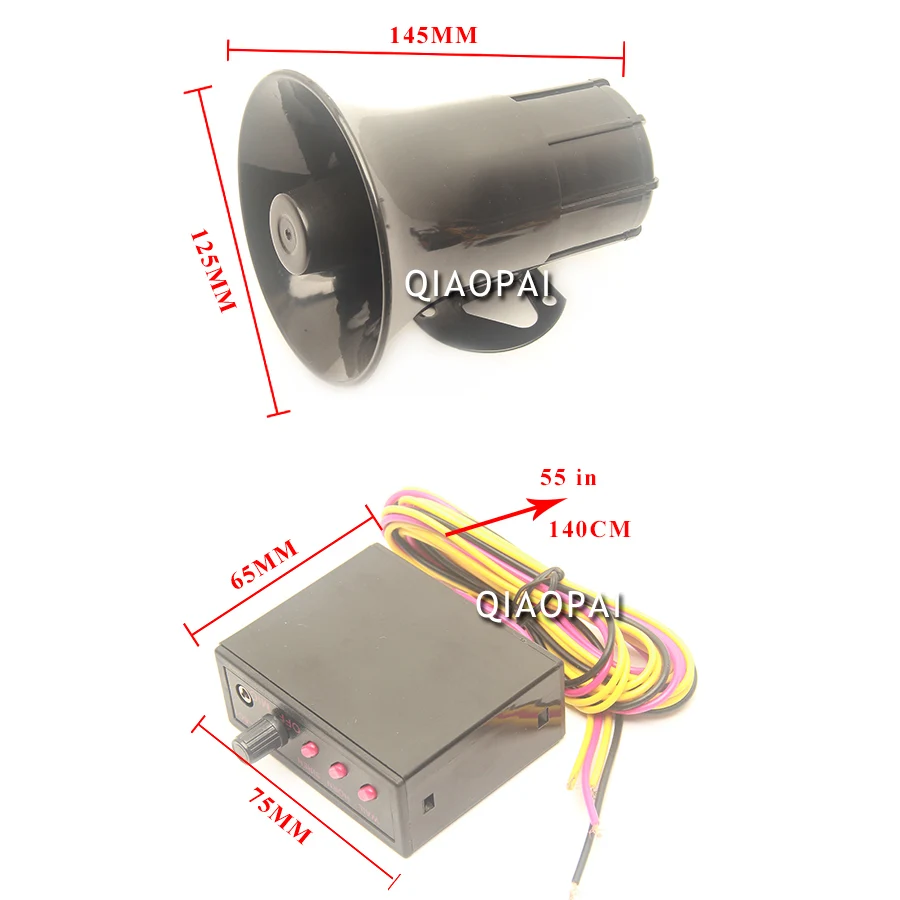 Громкий динамик, автомобильный динамик, 12 В, сигнал тревоги, 100 Вт, рог, полицейская сирена, звук, Waring, 30 Вт, тональный микрофон Мегафона, Полицейская автомобильная система, громкий динамик