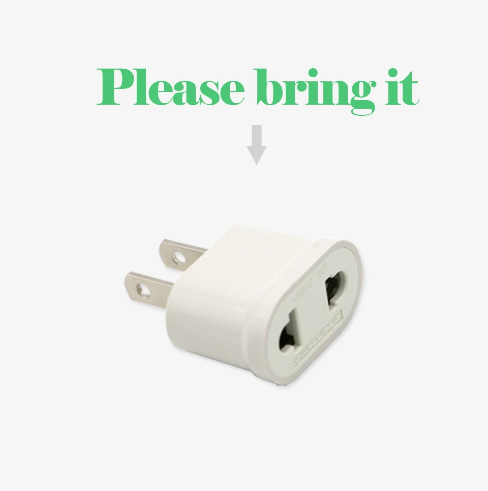 1PC US Adapter Plug EU to US Travel Wall Electrical Power Charge Outlet Sockets 2 Pin Plug Socket Euro Europe To USA (3)