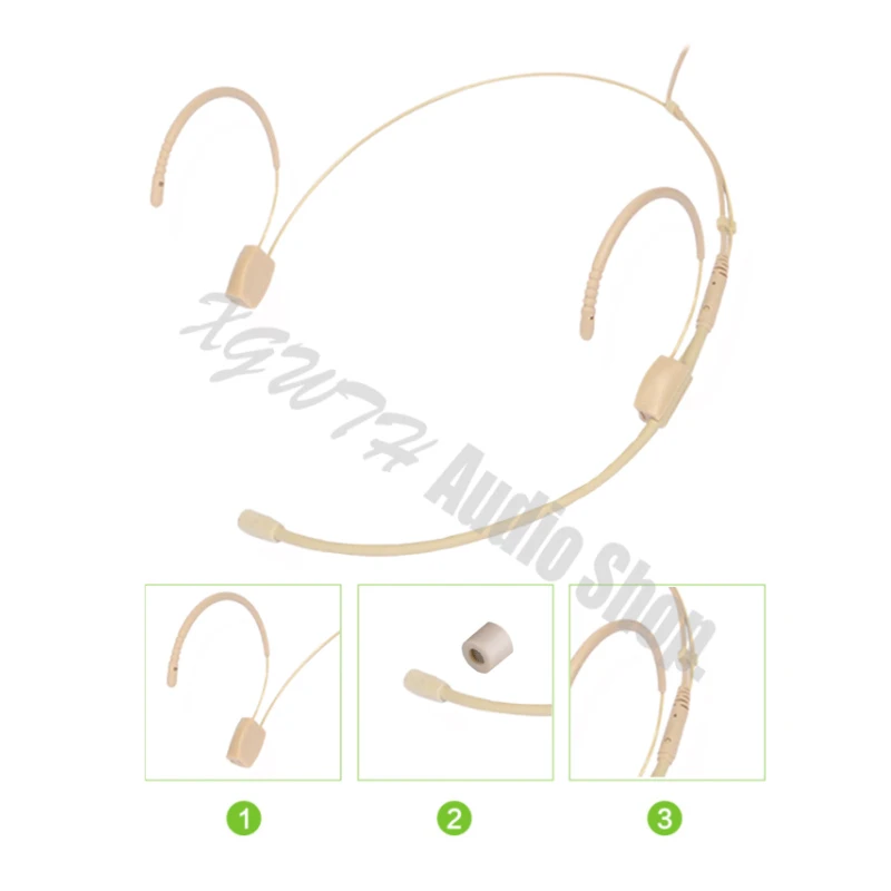 Fone de Ouvido Omnidirecional para Audio Sistema de Microfone de Karaokê sem Fio Cabeça Usando Microfone Technica Sennheiser Shure Mipro Mic - Image 4