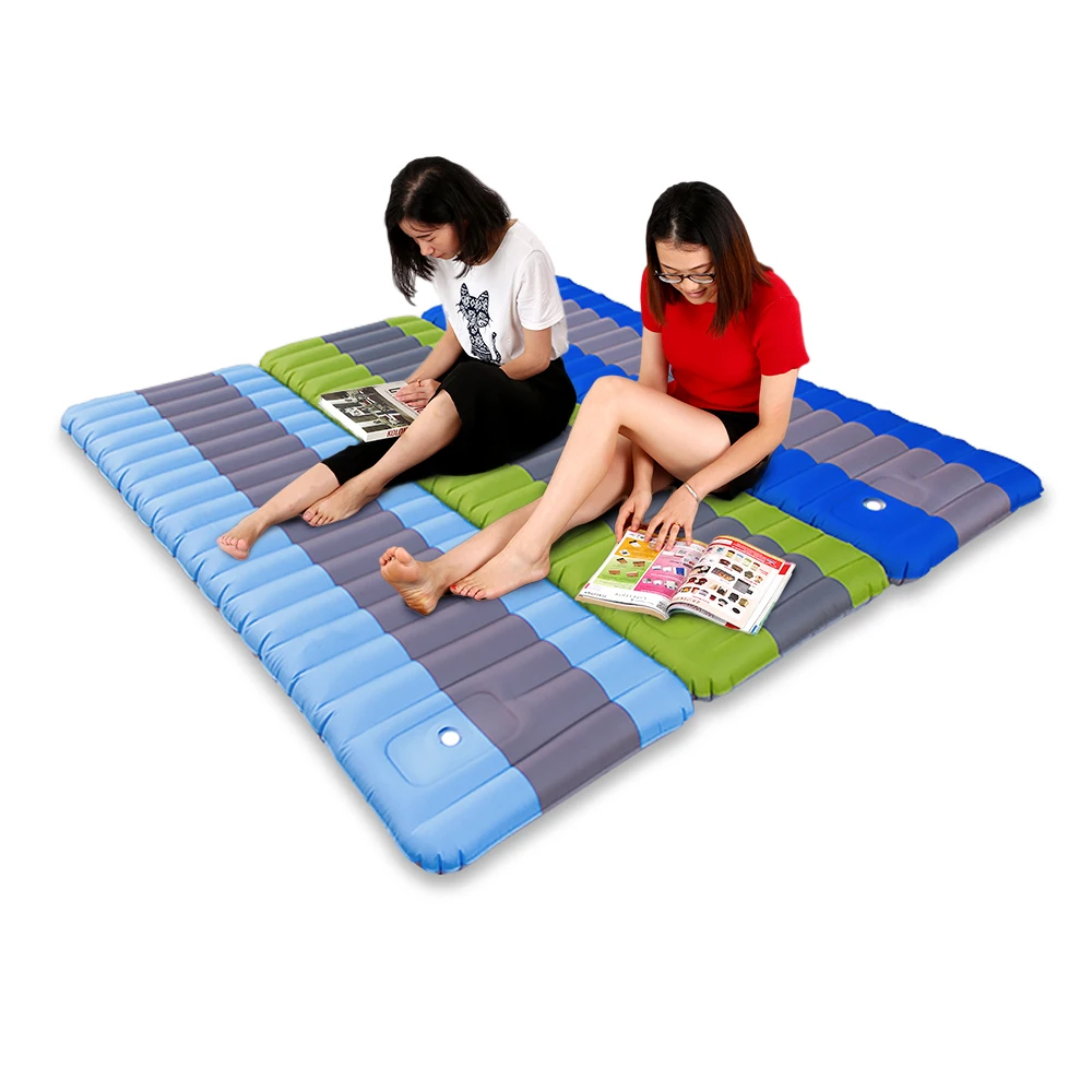 Inflating Ground Pad Mat Mattress Foldable Sleeping Picnic Beach