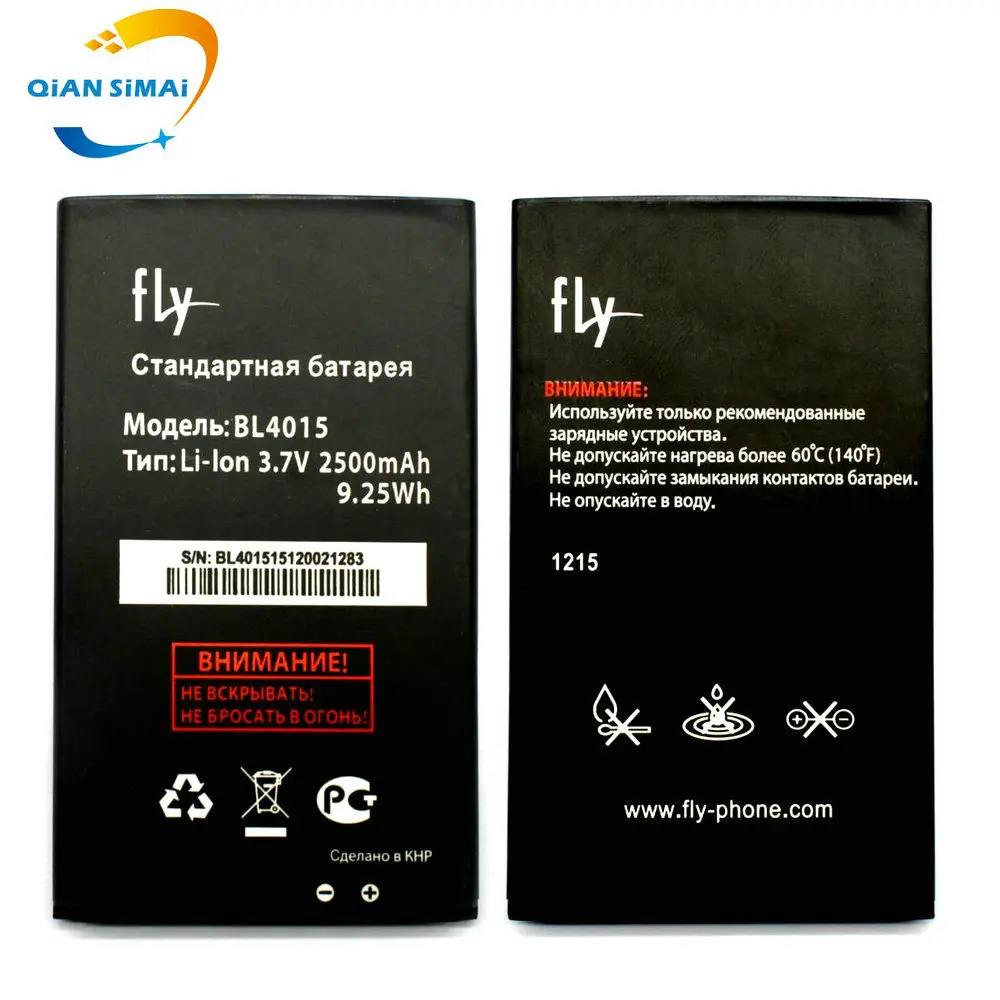 Оригинальный сменный телефон Fly IQ440 3 7 В 2500 мАч литий ионный аккумулятор BL4015 BL