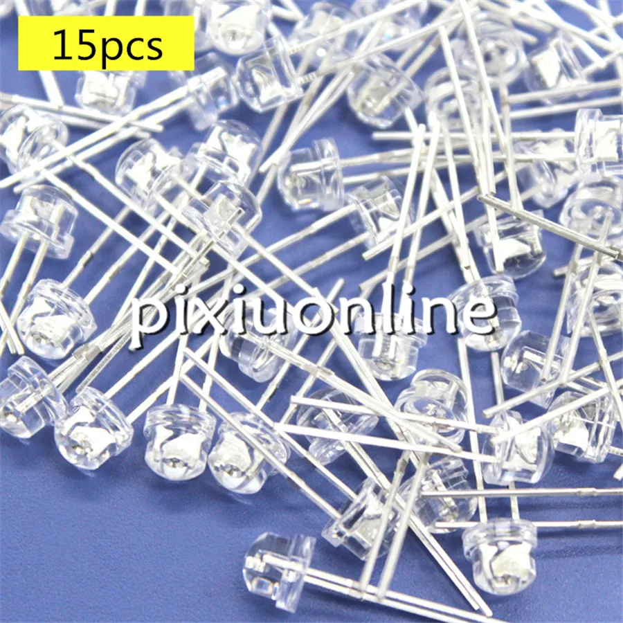 15pcs J752 Diameter 5mm Transparent Light Emitting Diode 6colors Choose 2-2.2V/3.2-3.4V Free Shipping Russia 25pcs pack j575y bule light led beads diy circuit toys making free russia shipping