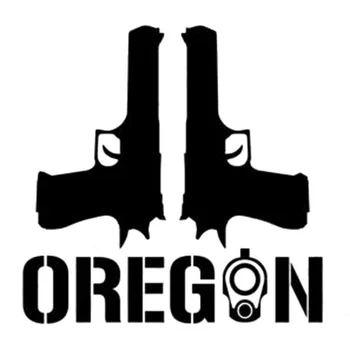 

15X14.8CM OREGON COLT 1911 Cartoon Lovely Gun Car Sticker Vinyl Decals S8-0069
