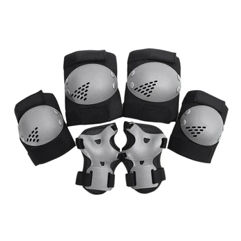 

6Pcs 3 - 7 Years Old Outdoor Children'S Knee Pads Elbow Guards Protective Gear Set For Roller Skates Riding Bmx Bicycle Skateb
