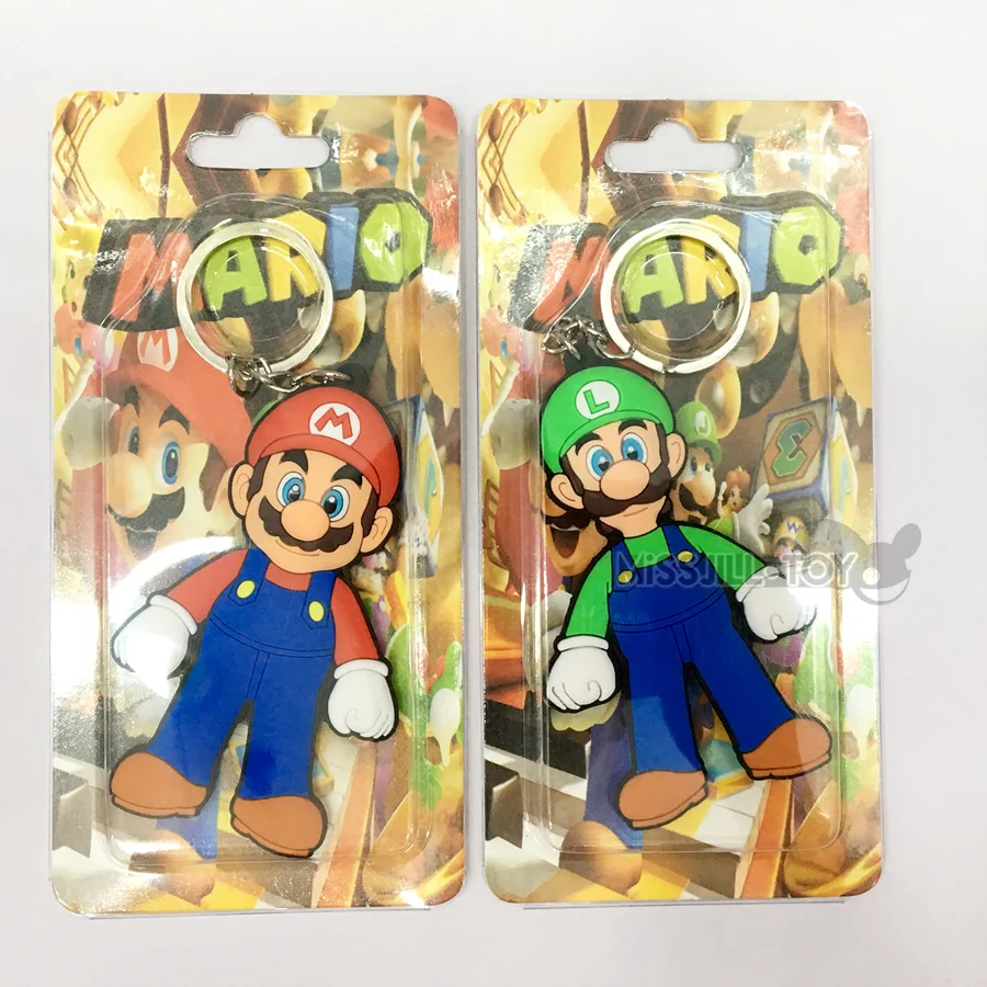 

New Fashion pendant Super Mario Brothers yoshi Peach figure doll keychian car keyring bag pendant Accessories Creative Gift
