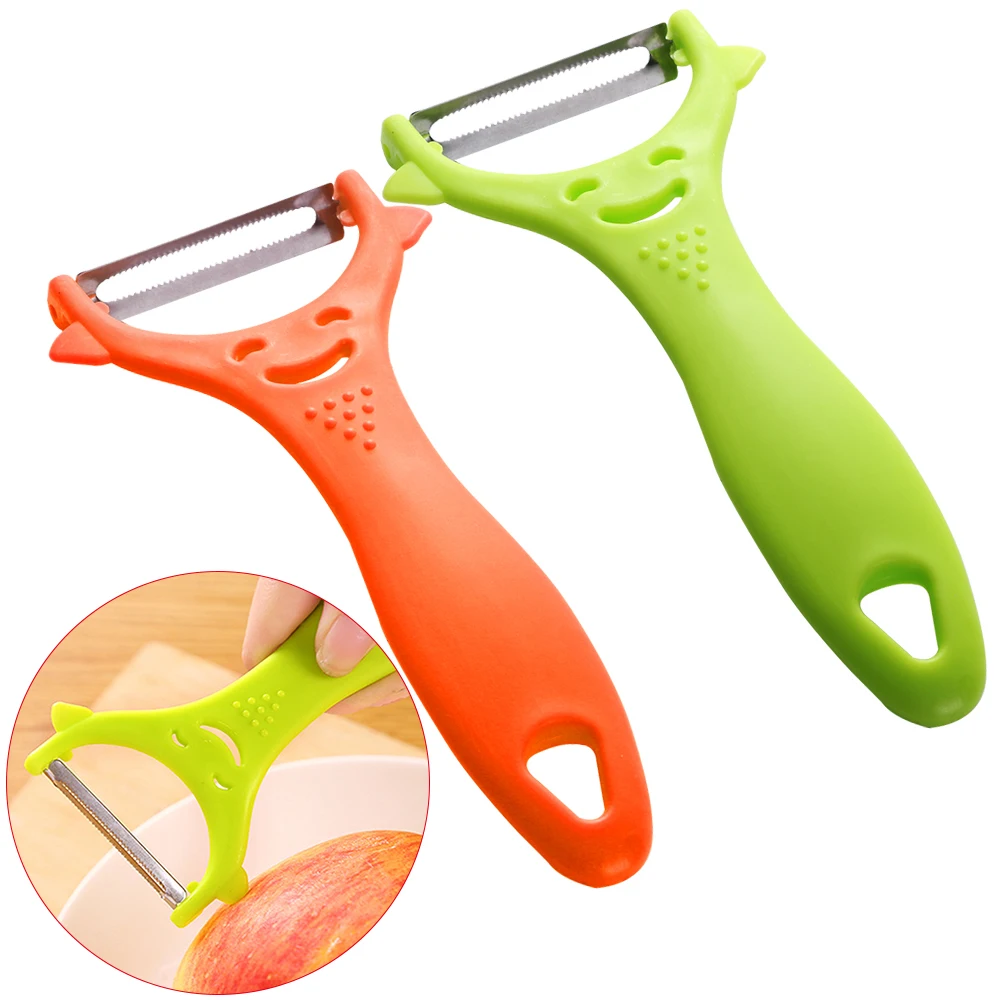

1PCS Smile Potato Cucumber Carrot Fruit Vegetables Peeler Grater Slicer Household Kitchen Gadget Household Tool
