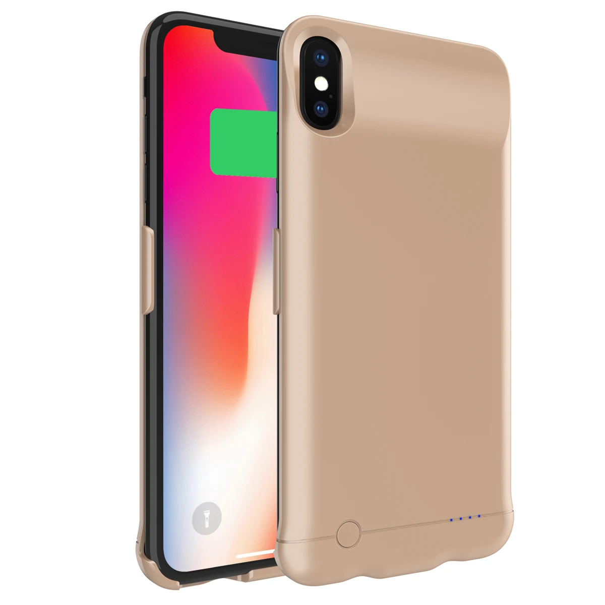 Чехол для iPhone Xs Max, чехол для зарядного устройства, 6200 мА/ч, Внешнее зарядное устройство, внешний аккумулятор, защитный чехол для iPhone Xs Max - Цвет: Золотой