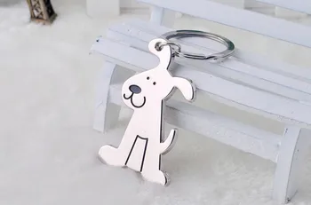 

FREE shipping by DHL 100pcs/lot Wholesale Zinc Alloy Dog Keyring Metal Puppy Keychain for Promotion