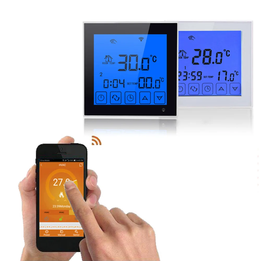 

Wifi LCD Thermostat Touch Screen Smart Temperature Thermostat Wireless Room Underfloor Heating Controller Thermoregulator