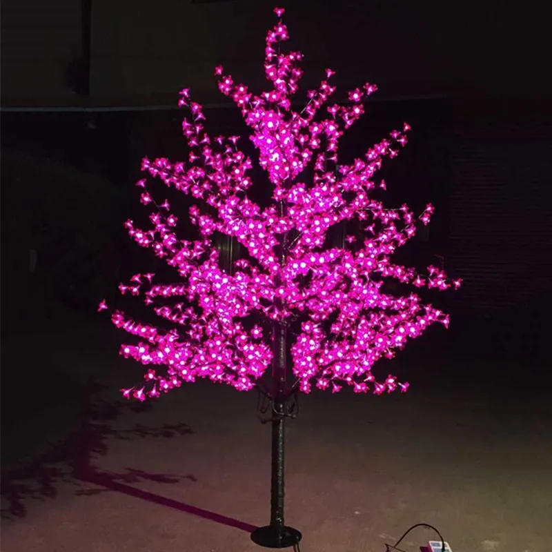 Luar Tahan Air Lampu 480 LEDs 1.5 M Led Cherry Blossom Pohon Buatan Pohon Natal Festival Dekorasi Cahaya untuk Rumah