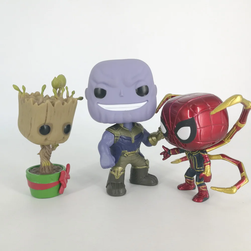 

Avengers Endgame Figures Action Bobblehead Doll Toys Baby Tree Man Marvel Legends Thanos