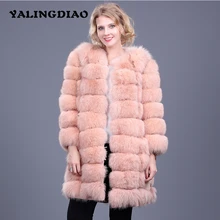 New Fashion Real Fox Fur Coat Solid Color Women Natural Fur For Ladies Full Sleeve Winter Thick Warm Female Jacket Wiastcoat
