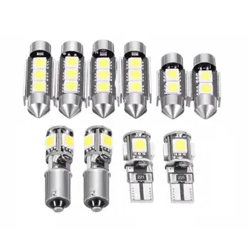 

VODOOL 10Pcs/Set DC 12V Car Interior LED Light Bulbs Kit Vehicle Car Lighting Reading Lamp Replacement For VW MK5 Golf GTI 03-09