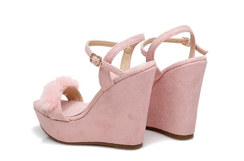 31_2019 Summer Fashion Womens Wedge Sandals Female Retro High Heeled Platform Rhinestone Shoes Online