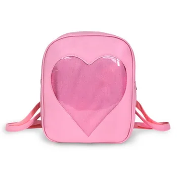 

by dhl or ems 20pcs 2017 Candy Transparent Love Heart Shape Backpacks Harajuku School Backpack Shoulder Bags For Teenager Girls