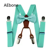 AEbone/галстуки-бабочки и подтяжки для маленьких мальчиков, детские кожаные подтяжки для девочек, Y-sharp, с 4 зажимами на подтяжках, Tirantes Sus43