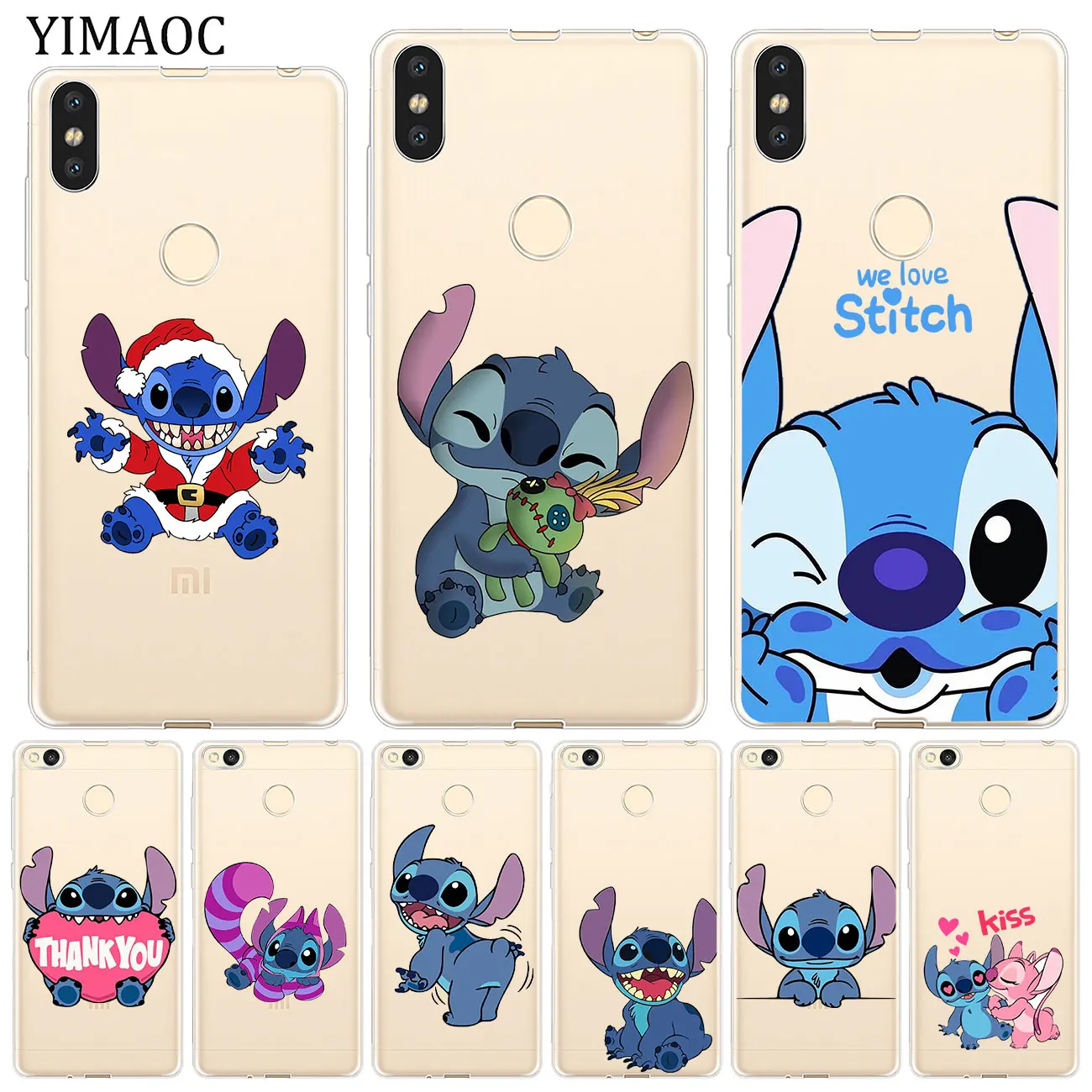 

YIMAOC Lilo & Stitch Soft Silicone Case for Xiaomi Redmi K20 Pro 7A 6A 4A 4X S2 GO Note 8 7 6 5 Pro Plus 4 Cover