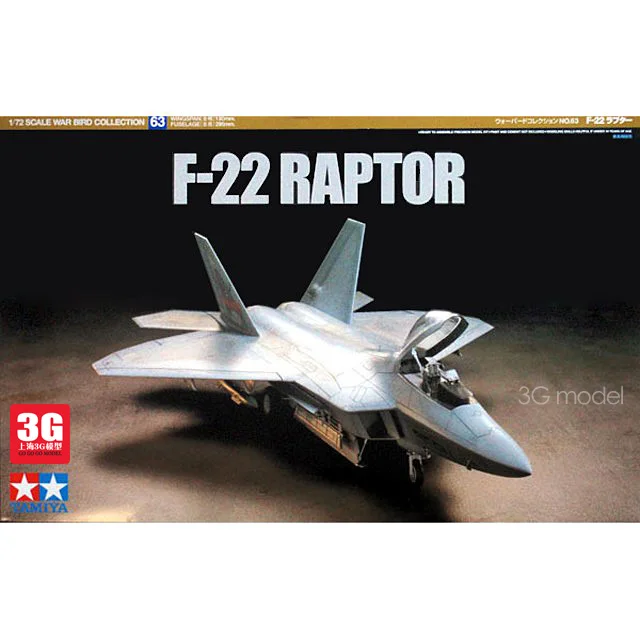 

1/72 F-22 Stealth Fighter Model Aircraft Assembly 60763