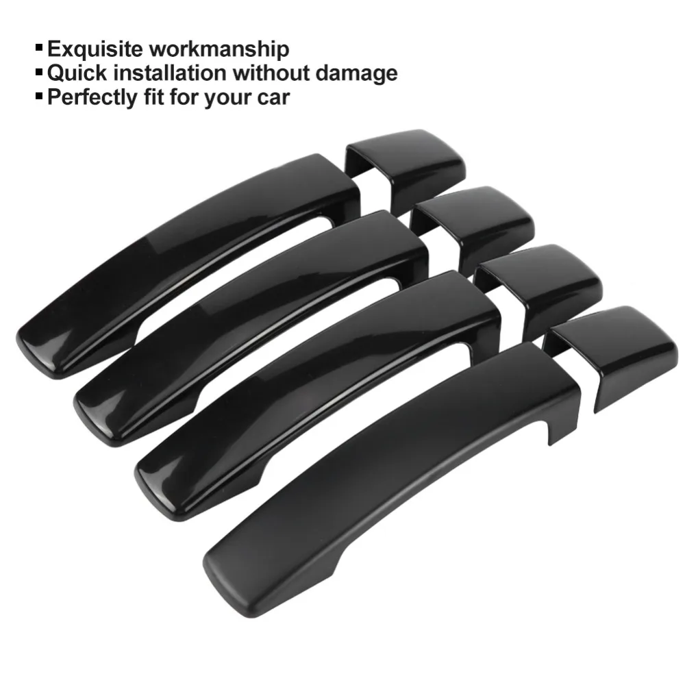 4pcs Car Gloss Black Exterior Door Handle Cover rusting corrosion resistance Fit for Range Rover Sport Discovery 3 Freelander 2