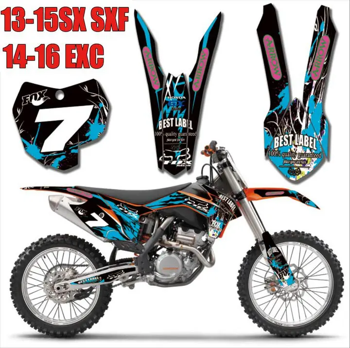 Tim Grafis Decals Stiker untuk KTM 125 