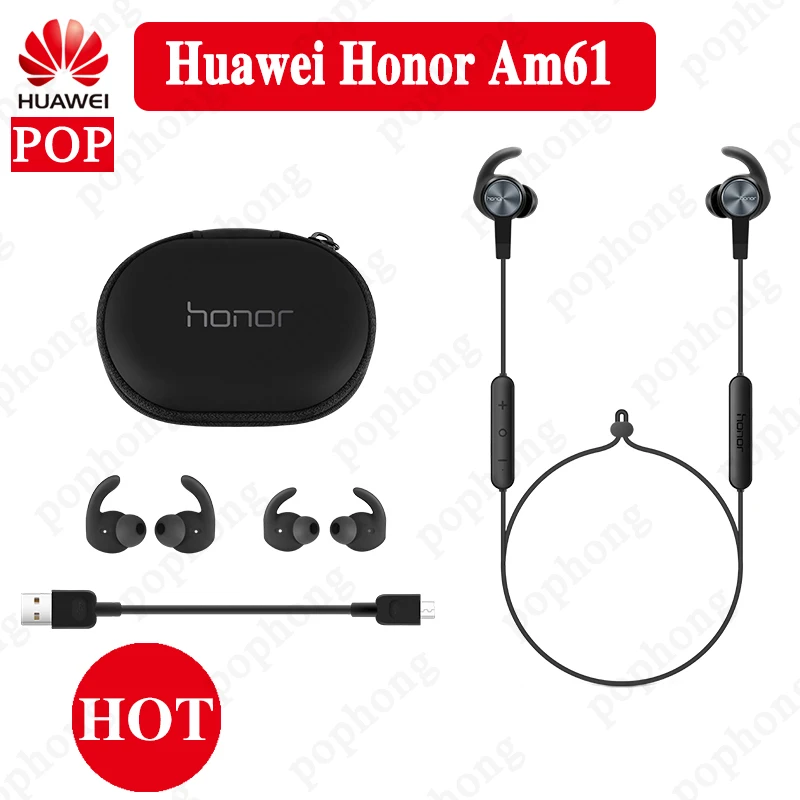 huawei Am61 honor Am61 honor xSport am61 Bluetooth гарнитура IPX5 водонепроницаемые BT4.1 беспроводные наушники для Android IOS
