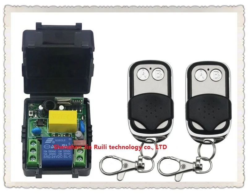 

NEW AC220V 1CH 10A Radio Controller RF Wireless Push Remote Control Switch 315 MHZ 433 MHZ teles witch 2 Transmitter + Receiver