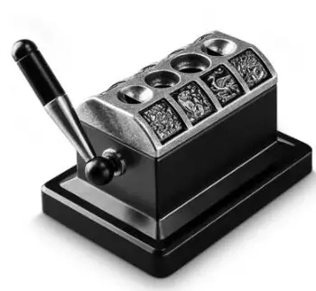 

Stainless Steel Surgical Blade Quad V Table Cigar Cutter Desktop Scissors V cut -free shipping