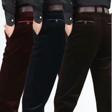 Вельветовые брюки свободные мужчины среднего возраста папа установлен в осень и зиму мужские повседневные брюки вельвет