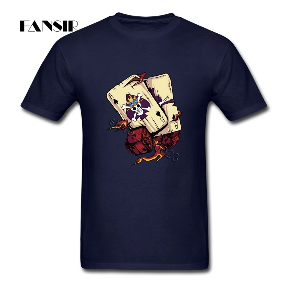 Обычная футболка мужской Аниме One Piece Ace для мужчин с короткими рукавами и круглым