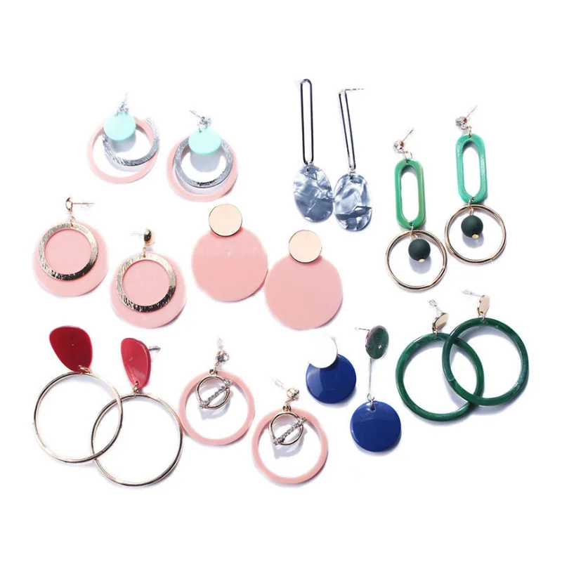 

Fashion 2018 New Fashion Exaggerated Drop Earrings For Women Girls Geometric Earrings