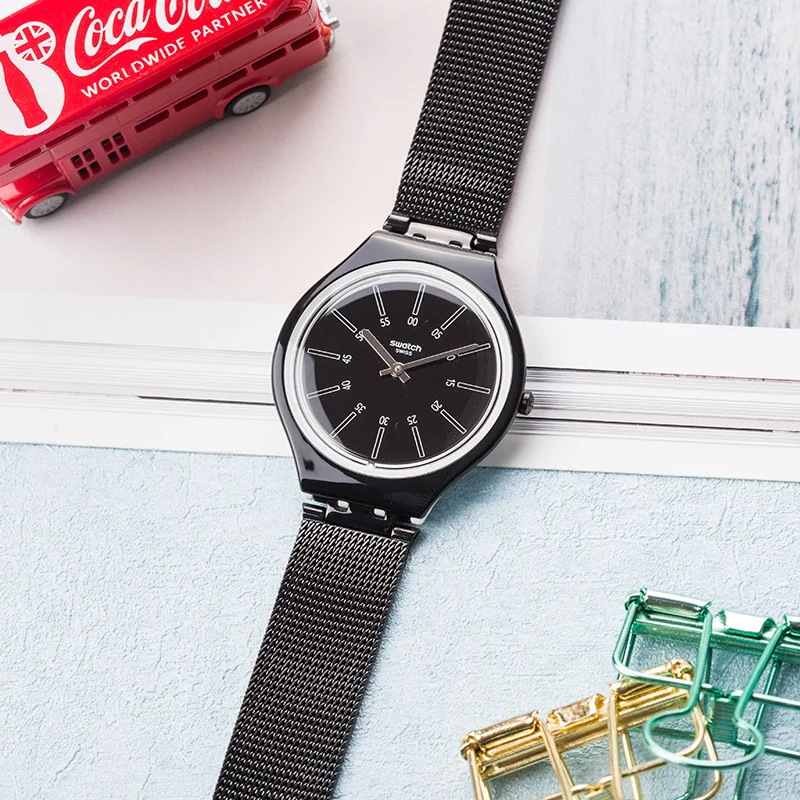Swatch watch SKIN series simple fashion black quartz men and women table SVOB100M Swatch watch SKIN series simple fashion black quartz men and women table SVOB100M