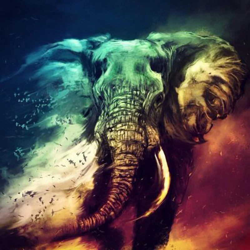 

5d Diamond Embroidery Elephant Animals Crystal Cross Stitch Full Square Diamond Painting DIY Sticker Decor Paintings