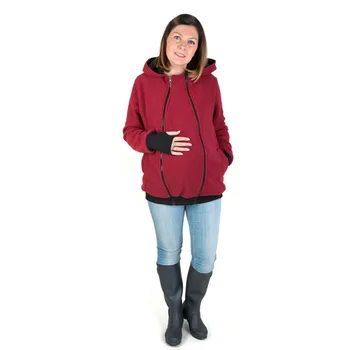Warm Maternity Hoodies - Kangaroo Baby Carrier Jacket  or Coat - Front Facing Backpack Carrier - Pregnant Sweatshirt - Pregnancy Outerwear 2