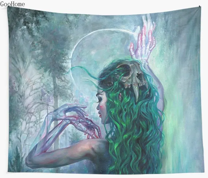 

Shaman Bones Wall Tapestry Cover Beach Towel Throw Blanket Picnic Yoga Mat Home Decoration