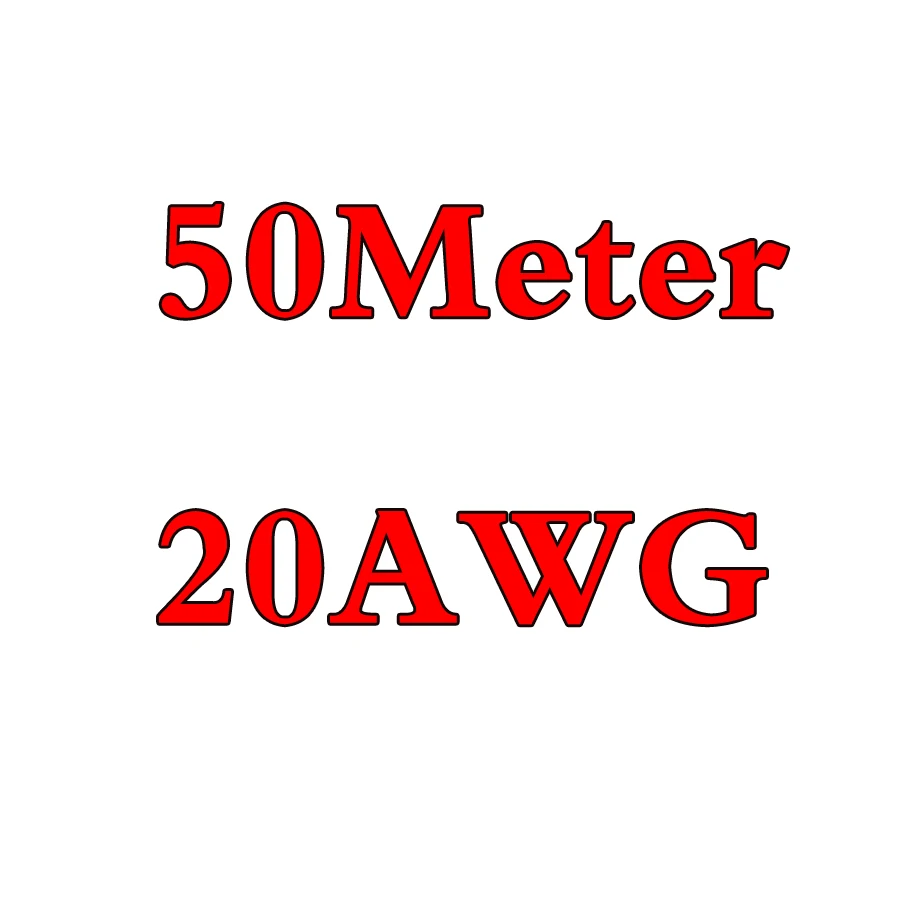 Eclyxun 4 6 7 8 10, 11, 12, 13, 14, 15, 16, 17, 18, 20, 22, 24, 26 28 30 AWG силиконовый провод ультра гибкий Тесты линия кабель высокого Температура - Цвет: 50Meter 20AWG