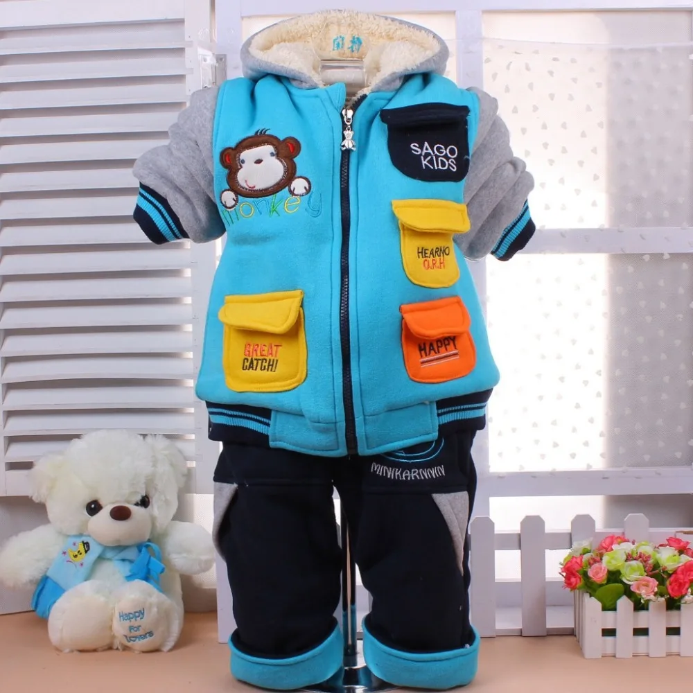 boy toddler winter suitBaby cotton thick coat, Kids sweater,children's Suite,2014Kids Clothes