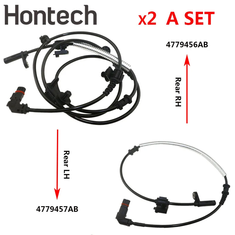 

2x Rear Right & Left ABS Wheel Speed Sensor For Chrysler 300 Dodge Challenger Charger Magnum 2.7L 3.5L 5.7L 4779456AB 4779457AB