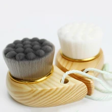 Запятая деревянной ручкой щетка для чистки лица лицо поры глубокое очищение лица Чистка стирка кисть для ухода за кожей Инструменты 100 шт