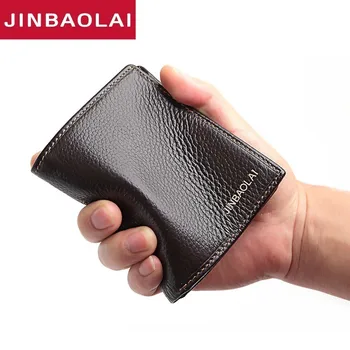 

Genuine Leather Mens Wallet Flash Sale Premium Product 100% Real Cowhide Wallets For Man Short Black Walet Portefeuille Homme